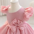 thumbnail image 5 of IBTOM CASTLE Baby Girl Birthday Dress Shiny Asymmetric Ruffle Tulle Tutu Dresses Princess Formal Flower Pageant Wedding Party Gown 3-4T Pink, 5 of 7