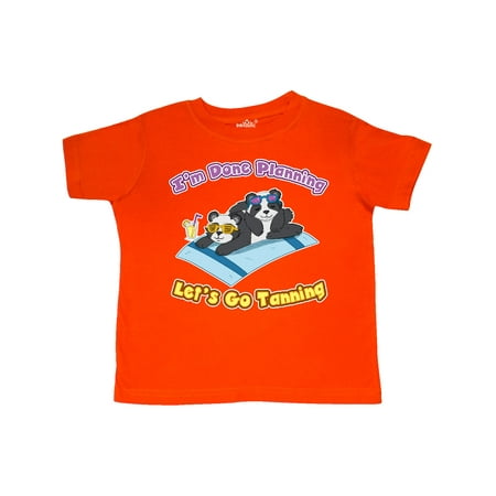 

Inktastic Cute Baby Pandas-I m Done Planning Let s Go Tanning Gift Toddler Boy or Toddler Girl T-Shirt
