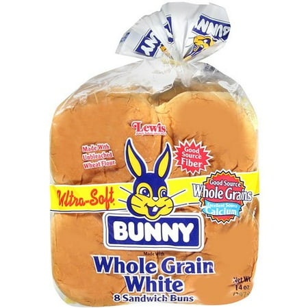 Bunny Whole Grain White Sandwich Buns, 14 oz