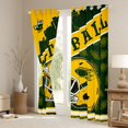 thumbnail image 3 of jejeloiu Football Rugby City Black Out Curtains,Yellow Ball Helmet Curtains Pack of 2 (42x63 Each) For Men Women, 3 of 6