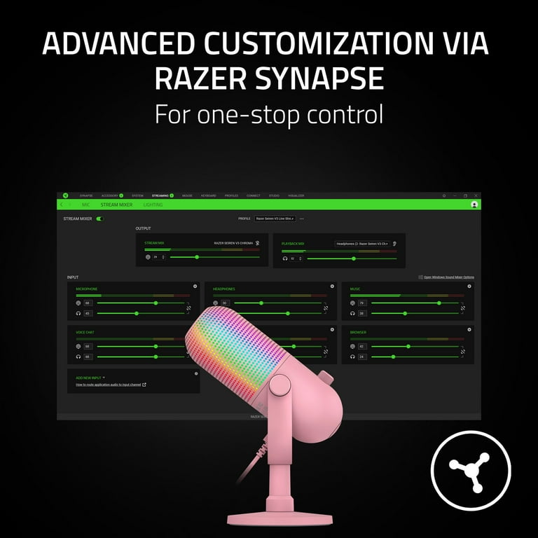 Razer Seiren V3 Chroma Microphone - White - us.MaxGaming.com