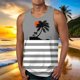 thumbnail image 2 of Tanques para Hombre de Verano Solto Chaleco Impresión Deportivo Cuello Redondo sin Mangas, 2 of 9