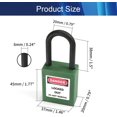 thumbnail image 2 of Wekity Lockout Tagout Locks 6mm Safety Padlock Loto Locks Keyed Differently PA Lock Out Tag Out Steel Shackle Small Luggage Padlocks Green 1PCS-0621, 2 of 5