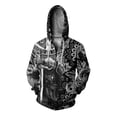 thumbnail image 2 of Ropa de otoño para hombre Sudaderas cómodas con capucha y estampado de guerreros de marcas originales Sudaderas con capucha de gran tamaño con cremallera, 2 of 5