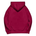 thumbnail image 6 of Piuwrlz Hood Sweatshirts Childrens Girls Boys Velvet Solid Color Hoodies Comfortable Hoodie Red Size 11-12Years, 6 of 8