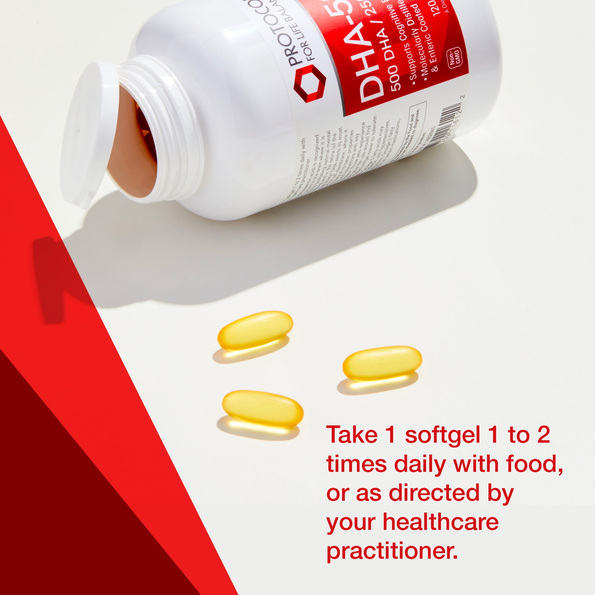 Protocol for Life Balance DHA 500 mg - EPA 250 mg - Omega-3 - 120 Softgels