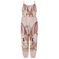thumbnail image 4 of Baby Days Toddler Girl Strap Jumpsuit One Piece Romper Easter Printing Sleeveless Summer Casual Outfit 1-5 Years, 4 of 7