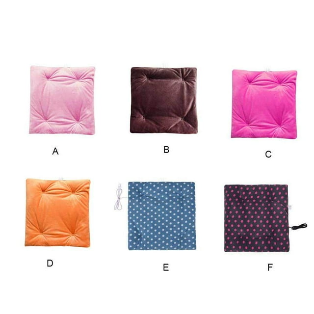 Coussin Chauffant Électrique Peluches Hiver Froid Doux Confortable Météo USB Housse de Coussin de Chaise Maison Bureau Réchauffeur Lavable Réutilisable Chauffe Café