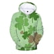 thumbnail image 2 of Sudadera con capucha de trébol de cuatro hojas con estampado 3D para hombre, sudadera con capucha de gran tamaño con gráficos de trébol de la suerte, sudadera con capucha para mujer, abrigo de manga l, 2 of 5