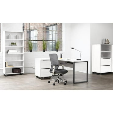 LSF Crescent Desk 63x32/24 Inches in White
