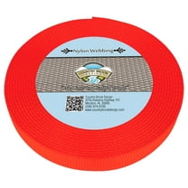 Country Brook Design® 1 inch Neon Orange Super Heavy Nylon Webbing, 20 Yards