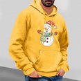 thumbnail image 2 of GuangCheng Mens Christmas,Snowman Printed,Hooded,Sweatshirts,Drawstring,Drop Shoulder,Thick,Warm Coats,Long Sleeve,Pullover,Hoodies, 2 of 5