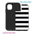 thumbnail image 2 of DistinctInk Custom SKIN / DECAL compatible with OtterBox Defender for iPhone 11 Pro MAX (6.5" Screen) - Black & White Bold Horizontal Stripes, 2 of 5