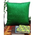 thumbnail image 5 of Yuga Decorative Shiny Metallic Green Sequin Glitter Pillow Cover Throw Cushion Case 12 X 12 Inches, 5 of 5