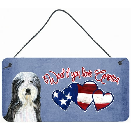 Woof if you love America Bearded Collie Wall or Door Hanging Prints SS5008DS612
