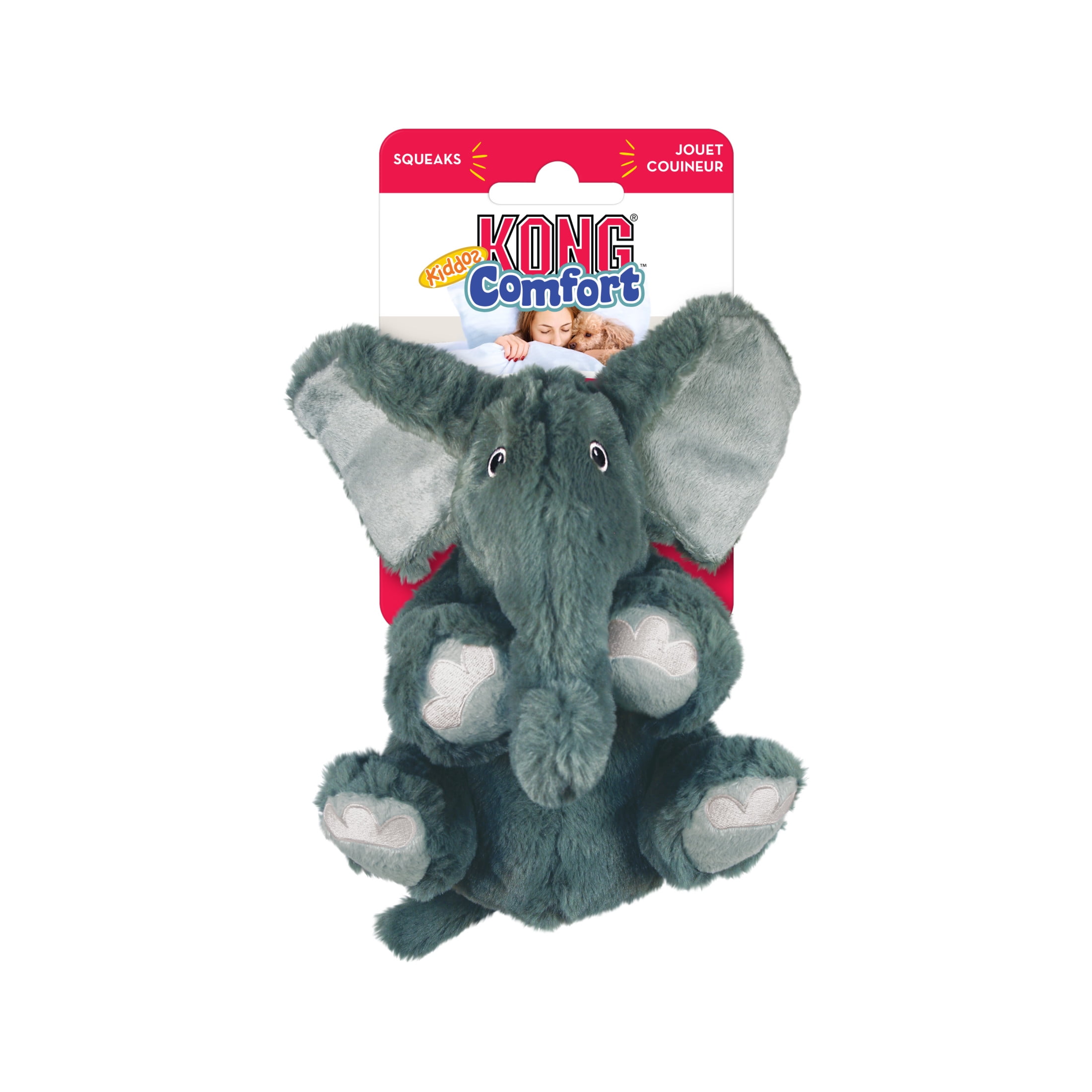 KONG® Comfort Kiddos Dog Toy, Removable Squeaker, Elephant, Extra Small