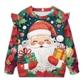 thumbnail image 6 of DISNIMO Toddler Christmas Sweatshirt Girls Santa Claus Printed T-Shirts Long Sleeve Pullover Tops Crewneck Sweater Tops for Fall Winter 1-2 Years, 6 of 7