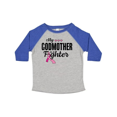 

Inktastic Breast Cancer Awareness My Godmother is a Fighter Gift Toddler Boy or Toddler Girl T-Shirt