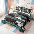 thumbnail image 3 of Erosebridal Western Cowhide Quilt Full,Cow Print Full Bedspread Sets,3 Pieces,1 Coverlet and 2 Pillowcases, 3 of 7