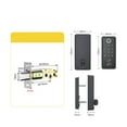 thumbnail image 2 of Door Lock, Tuya Smart Door Lock APP Remote Control Fingerprint Biometric Keypad Digital Smart Card Code Automatic Latch Lock ,Easy to Install, 2 of 7