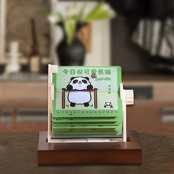 Calendario de escritorio 2025-2026 Mini calendario portátil decorativo de escritorio a mano arrancada para la sala de estar en el aula Regalo de año panda
