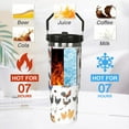 thumbnail image 3 of 30oz Chicken Bottle Spill Proof Hen Rooster Tumbler with Top Handle and Straw Lid Stainless Steel Double Wall Insulated Tumbler Coffee Mug Gift for Women Men Travel Cup for Car (Water Color), 3 of 5