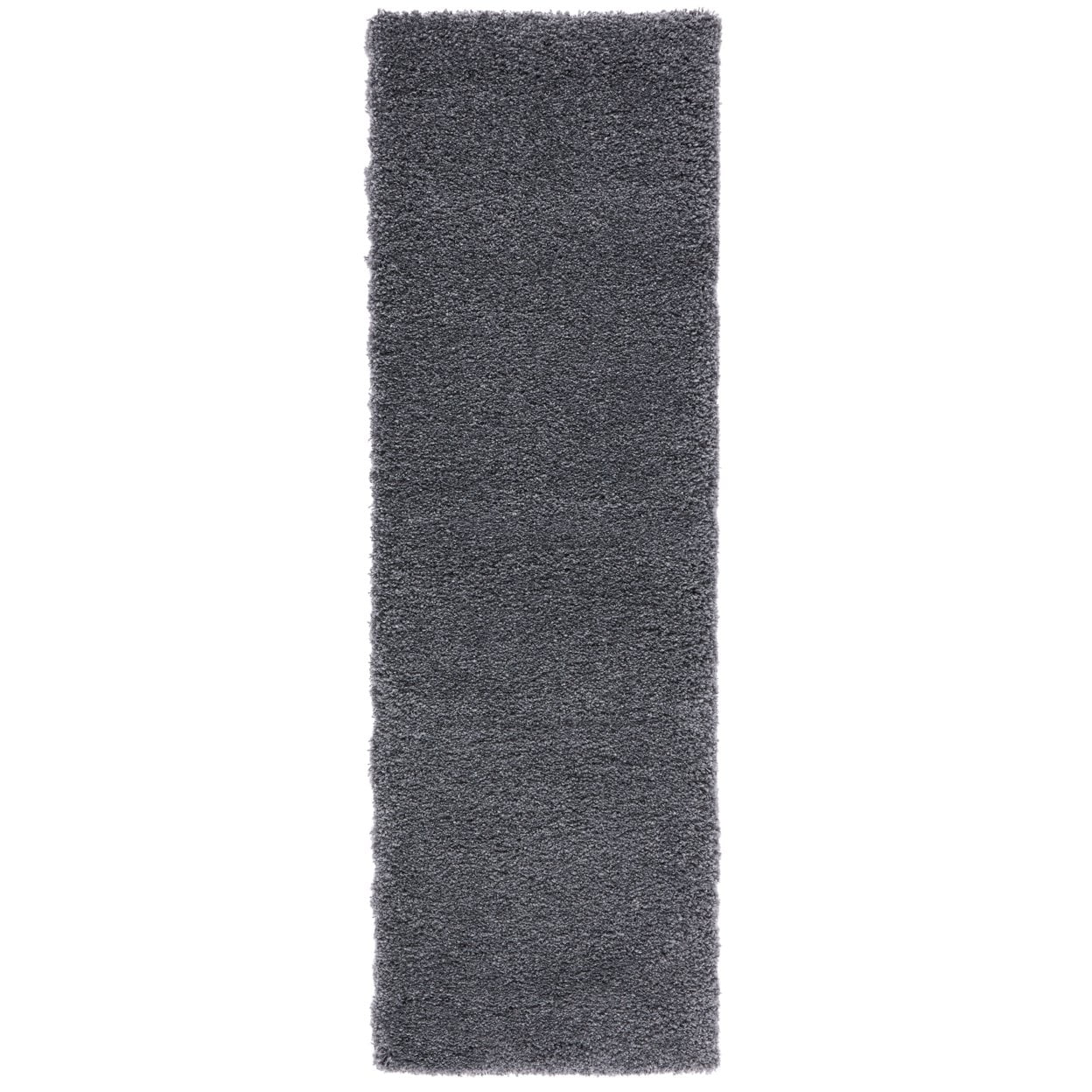 SAFAVIEH Santa Monica Chelsey Solid Shag Runner Rug, Dark Grey, 2'3" x 7'