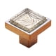 thumbnail image 1 of Tirador de puerta cuadrado de cristal para cajón, armario, armario, mueble (blanco, S), 1 of 3