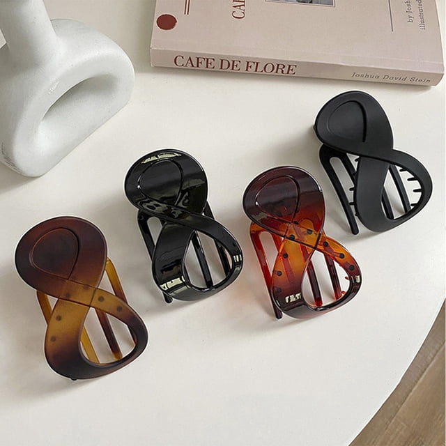 piezas, pinza para el cabello negra vintage, pinza para el cabello grande para mujeres, pasador de cabello grande y grueso para mujeres y niñas, pinza para el cabello para mujeres, pinza para el cabel