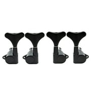 Musiclily Basic 2R2L 19:1 Ratio Full Sealed Bass Tuners Tuning Pegs Keys Machine Heads Set with Y-Style Button for Ibanez Style Electric Bass, Black