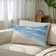 thumbnail image 6 of Summer Beaches Throw Pillow Covers Gradient Navy Blue Ocean Casual Sea Coastal Decorative Lumbar Pillow Cover Rectangle Cushion Case for Sofa Couch Bed Living Room Bedroom 20 X 36 Inches, 6 of 9
