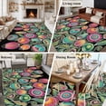 thumbnail image 5 of Boho Tulip Flower Area Rugs 6'x9', Washable Small Throw Rugs for Kitchen Dining room, Spring Watercolor Abstract Floral Plant Indoor Outdoor Rug Non-Slip Low Pile Carpet Runner Reversible Floor Mats, 5 of 8