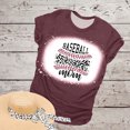 thumbnail image 2 of Mujeres Casual Béisbol Mamá Tie-dyed Impreso Manga corta Cuello redondo Pullover Blusa Camiseta Tops OAVQHLG3B Store lin121212, 2 of 5