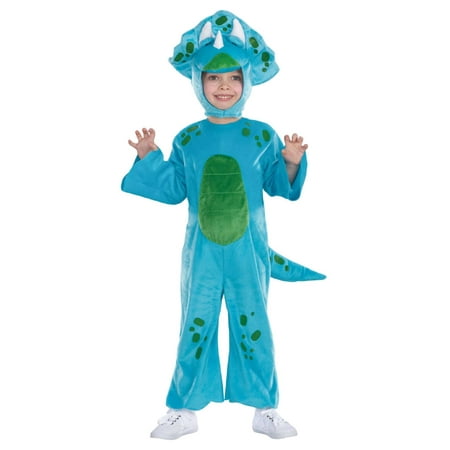Toddler Boys Blue Lil Dino Costume Dinosaur Jumper & Hat