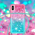 thumbnail image 4 of Funda para iPhone X/iPhone XS Brillantina Líquida Divertida Reluciente y con Cristales en Movimiento Cuerpo Cruzado con Cordón Ajustable, 4 of 5