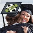 thumbnail image 2 of Big Dot of Happiness Grad Soccer - Graduation Cap Decorations Kit - Grad Cap Cover, 2 of 8