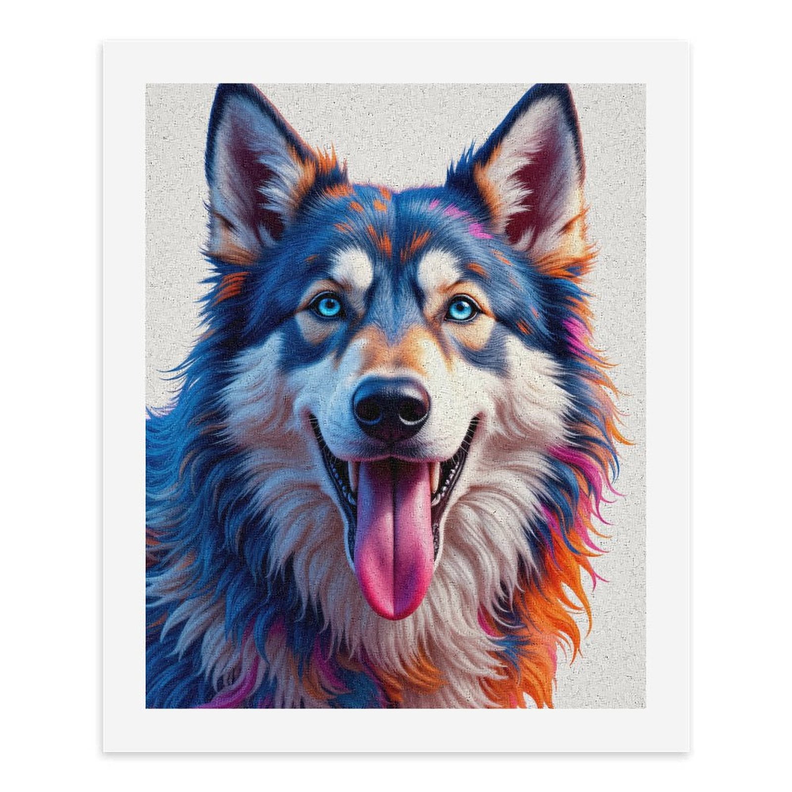 Paint By Numbers Kit for Adults Beginner - Colorful Vibrant Dog Portrait Art DIY Canvas Painting Kits for Adults, Frameless Paint By Number for Adults for Home Wall Decor 16x20 Inch