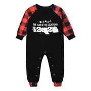 Puloru Matching Family Christmas Pajamas Sets Long Sleeve T-Shirt and Long Pants PJS Family Set Sleepwear for Kids Men Women