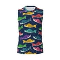 thumbnail image 4 of Yiaed Colorful Carp Streamer 1 Print Men's Singlet Vests Summer Running Muscle Tank Tops Gym Undershirt Round Neck Sleeveless for man, 4 of 5