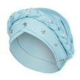 thumbnail image 4 of Women Beading Braid India Hat Muslim Ruffle Cancer Chemo Beanie Turban Wrap Cap, 4 of 9