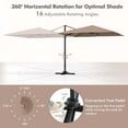thumbnail image 6 of Costway 98.40" Coffee Square Cantilever Patio Umbrellas, Heavy Duty Frame, 6 of 10