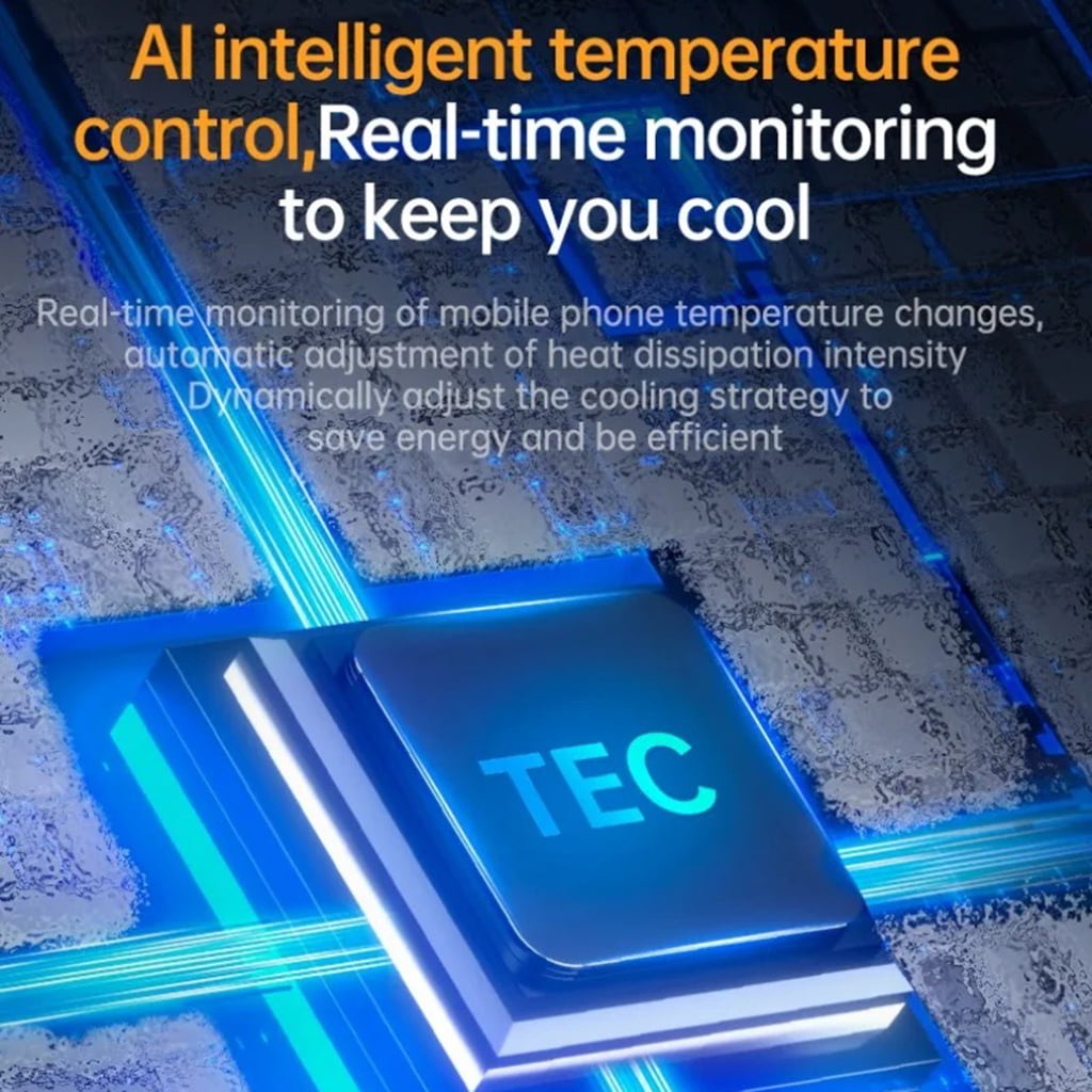 Semiconductor Cooling Phone Coolers with Real Time Temperature Display for 4.5 to 6.7 Inch Smartphones & USB Charging