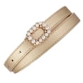 thumbnail image 1 of Cinturón De Mujer Con Decoración De Perlas De Moda Con Hebilla Ajustable, Material De PU Duradero Para Fiesta De Compras Diaria, 1 of 6