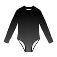 thumbnail image 3 of Swimsuit for Girls, Long Sleeve One Piece Rashguard, Solid Color Beach Vacation Swimsuit for Kids 2-13 Years, 3 of 7