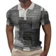 thumbnail image 1 of Playeras De Hombre Camisa A Cuadros Para Hombre, Camisa Con Solapa Y Botones, Estampados Gráficos Degradados, Camiseta De Manga Corta Con Estampado Urbano Para Exteriores, 1 of 5