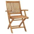 thumbnail image 3 of vidaXL Folding Patio Chairs with Cushions 8 pcs Solid Teak Wood, 3 of 9