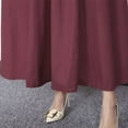 thumbnail image 3 of Felwors Robe Décontractée Unie pour Femmes Col en V à Boutons Manches Longues Robe Longue Ample, 3 of 9