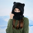 thumbnail image 2 of QLEICOM Beanie for Women,Womens Winter Hat,Women Balaclava with Knit Construction and Fleece Lining Providing Complete Head Neck and Face Coverage Outdoor Black, 2 of 5