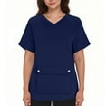 thumbnail image 2 of FNFYFH Womens V Neck Scrub Tops Stretchy Soft Top Scrubs Breathable & Easy Care Nurse Uniform Shirts with Pockets, 2 of 8
