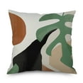 thumbnail image 4 of Ins Wind Linen Pillowcase Simple Creative Cushion Abstract Leaf Pillow Square Cushion Cover 5, 4 of 5